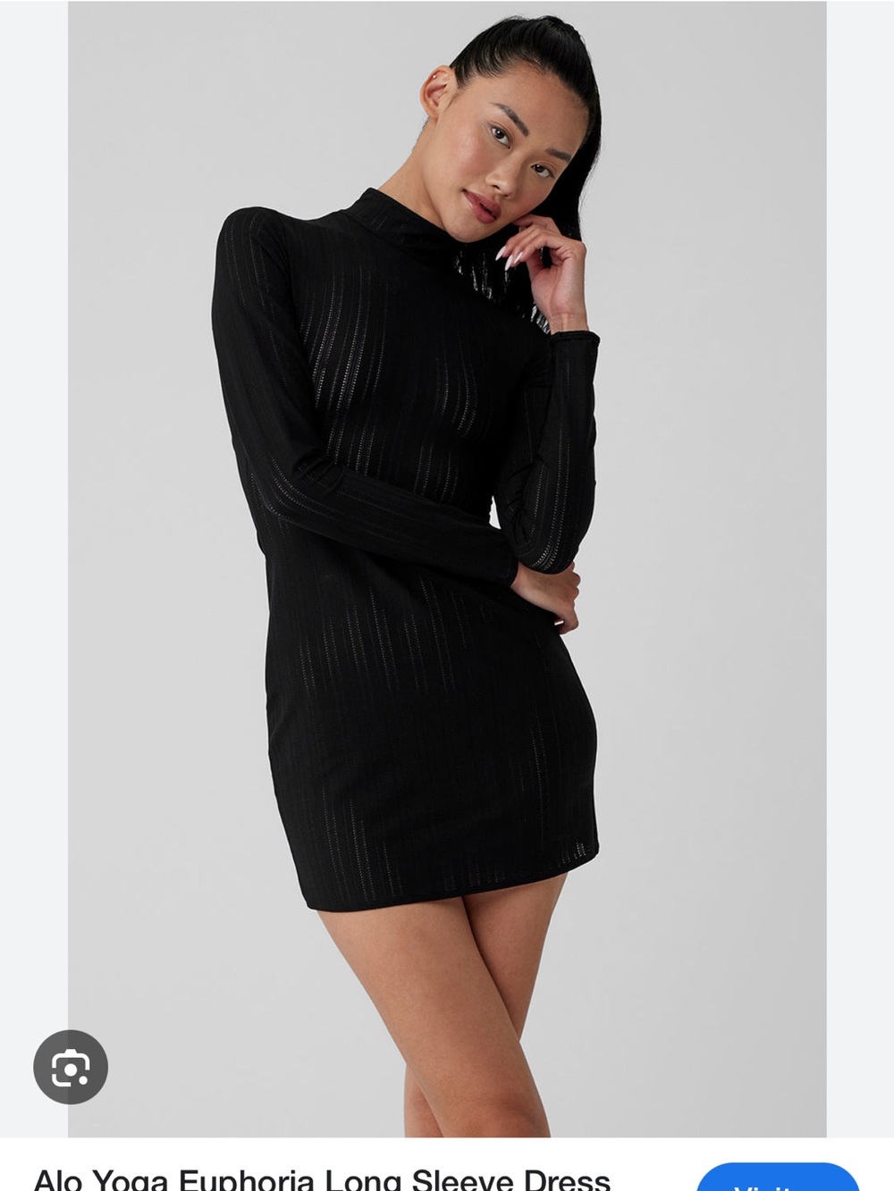 ALO YOGA Classic Black Long-Sleeve Women’s Dress size Small Never Worn